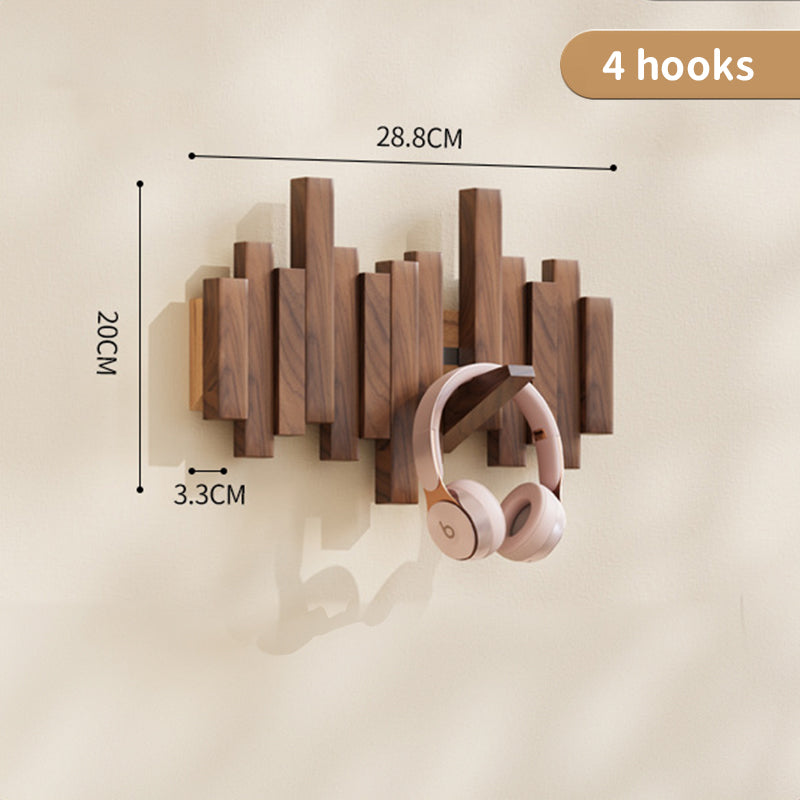 Coat Racks Wall Hanging Wall Entry Door Porch Hanging Scarf Coat Rack Perforated Solid Wood Creative Piano Keys Clothes Hook