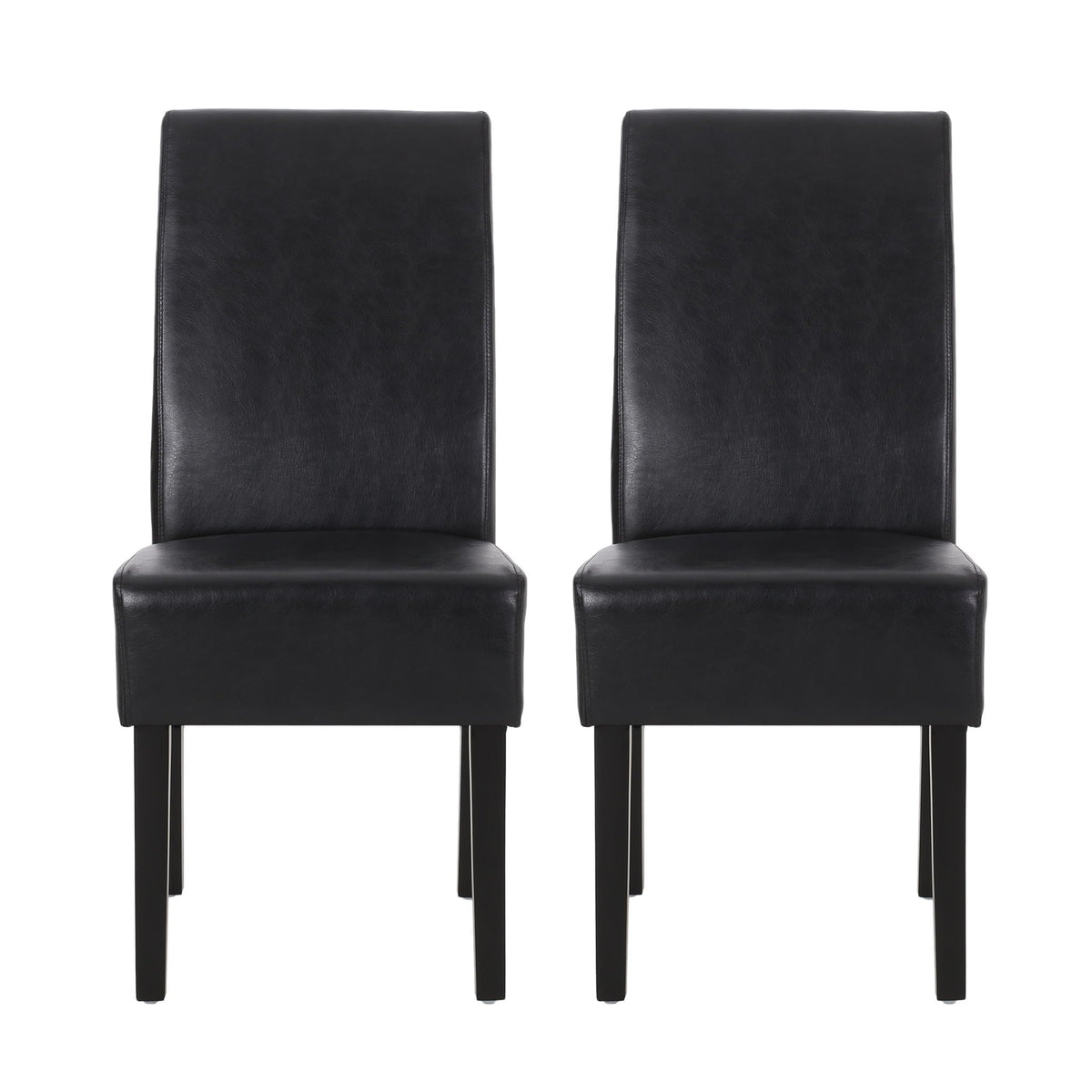 Contemporary Dining Chair With Rubberwood Legs (Set of 2)