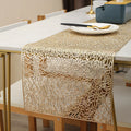 1.5m Hollowed-Out Metallic PVC Table Runner – Heat-Resistant Dining Table Mat
