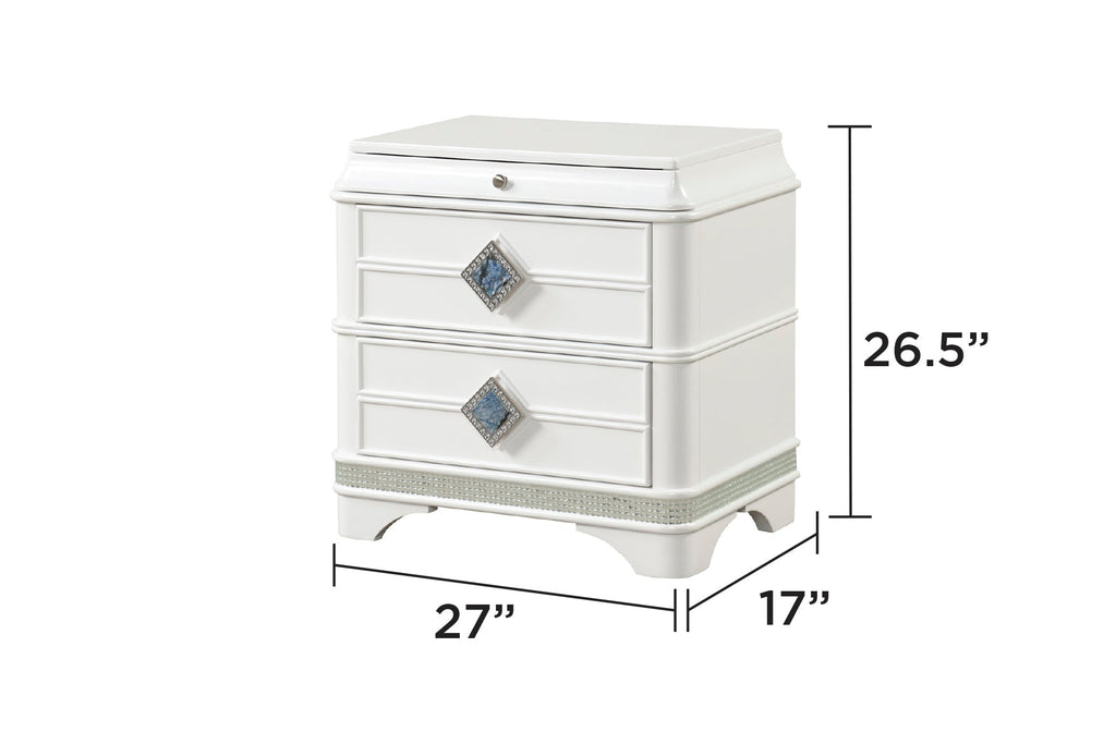 Laguna Modern Style 5 Pc Queen Upholstered Bedroom Set