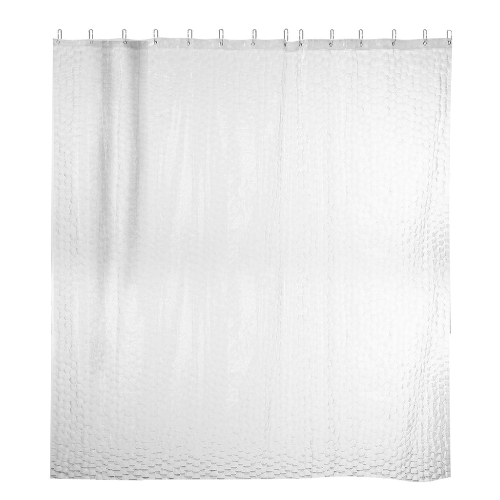 Shower Curtain Waterproof 70x70 Inches Bathroom Shower Curtain Liner EVA Bathroom Curtain w 12 Hooks for Bathtub Shower Stall