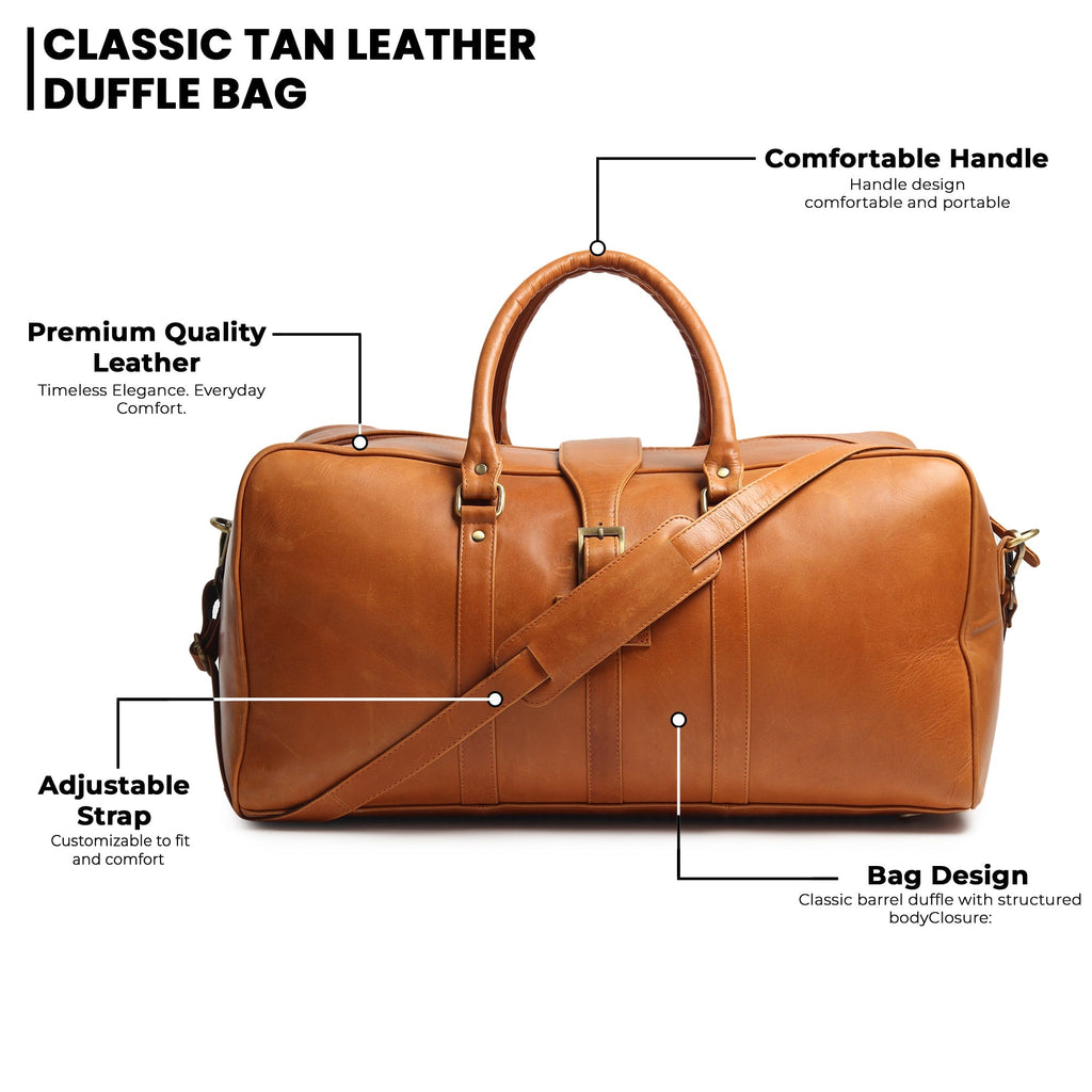 Port Blair Leather Duffle Travel Bag