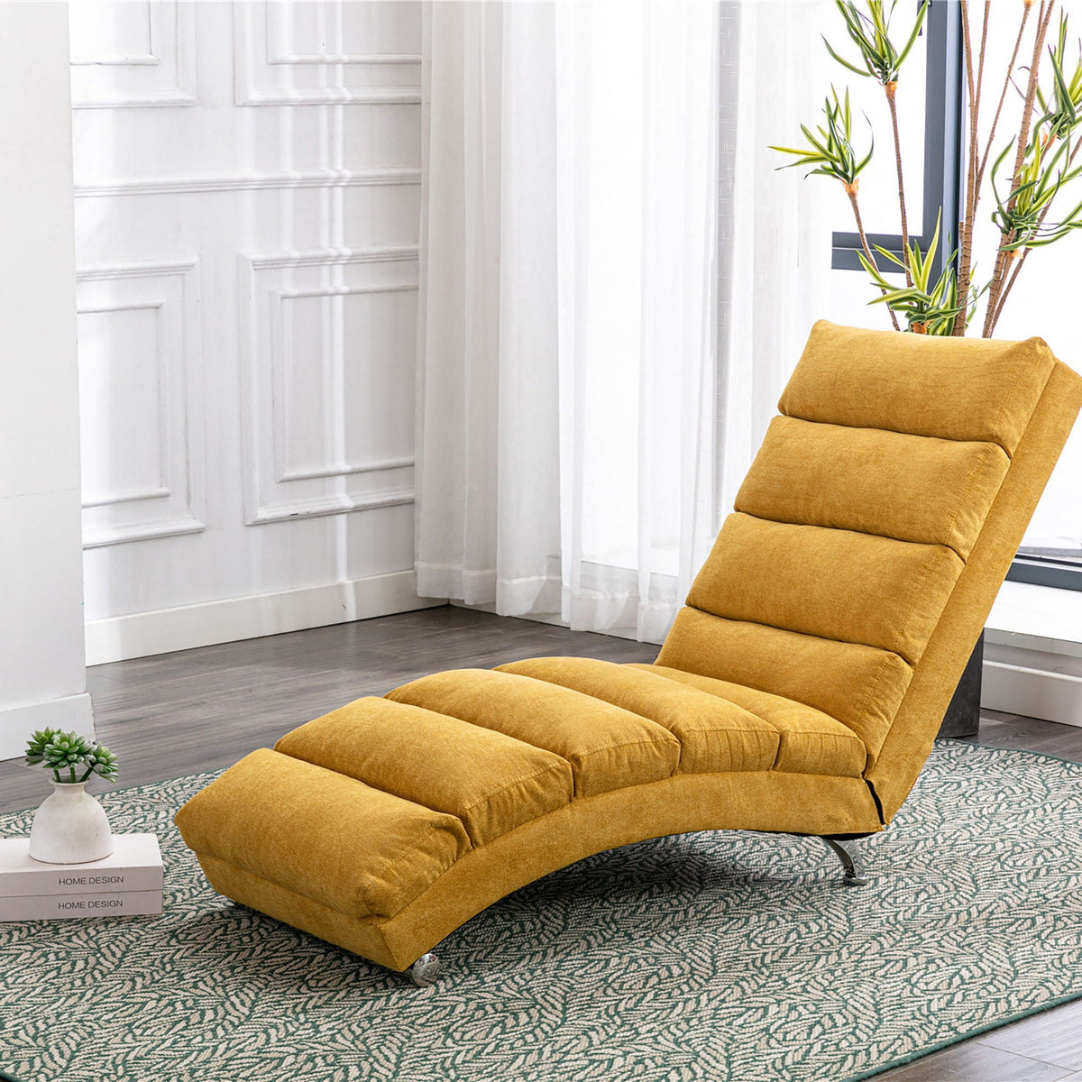 Massage Chaise Lounge Indoor With Remote Control, Ergonomic Electric Massage Lounger