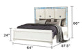 Laguna Modern Style 5 Pc Queen Upholstered Bedroom Set