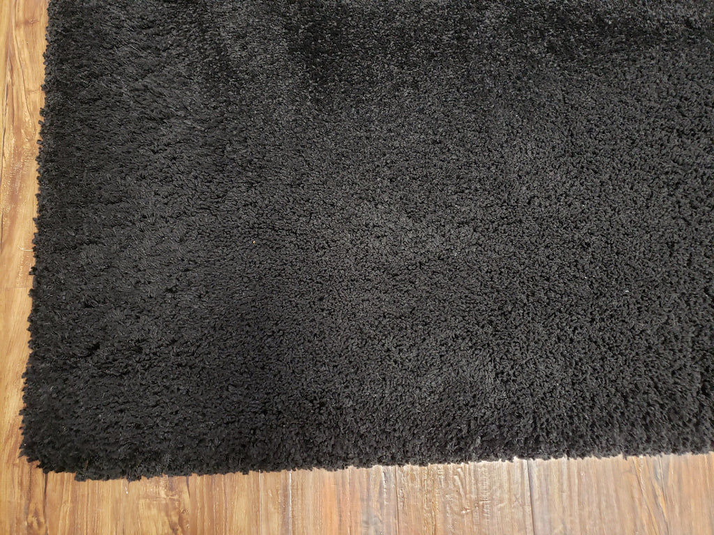 Black Shag Rug 8x10, Savafieh Milan Fluffy Black Carpet, Room Sized Shag Rug, Modern Contemporary Rug, Soft Living Room Rug, Bedroom Rug