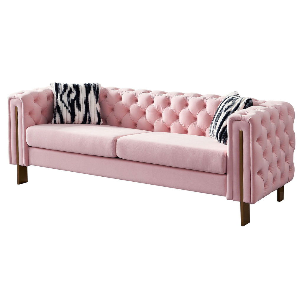 Chesterfield - Modern Tufted Living Room Sofa, 84.25''W Couch