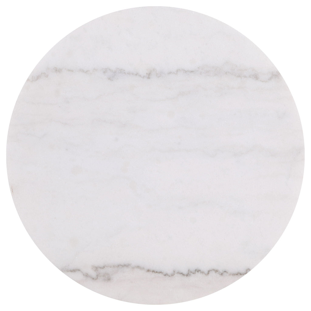Jason 3-piece Round White Marble Coffee Table Set Greige