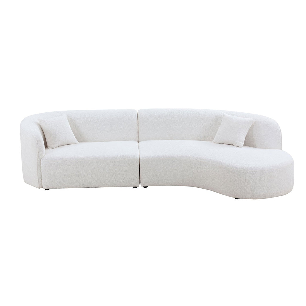 Luxury Modern Style Living Room Upholstery Curved Sofa Set