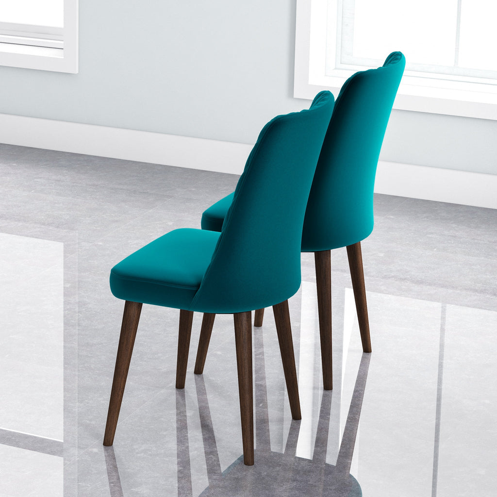 Katie Mid-Century Modern Velvet Dining Chair (Set of 2)