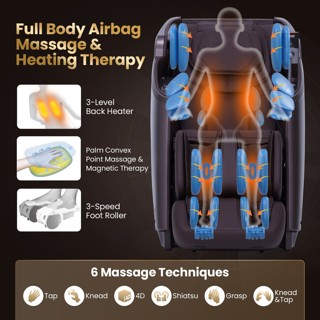 2025 Enjoyment 42 - Full Body Zero Gravity Massage Recliner with Airbags and Foot Rollers