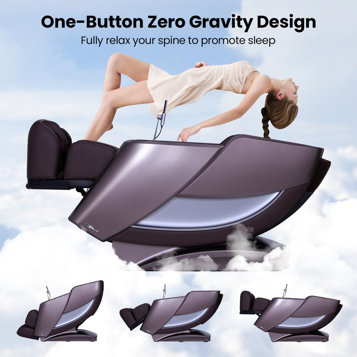 2025 Enjoyment 42 - Full Body Zero Gravity Massage Recliner with Airbags and Foot Rollers