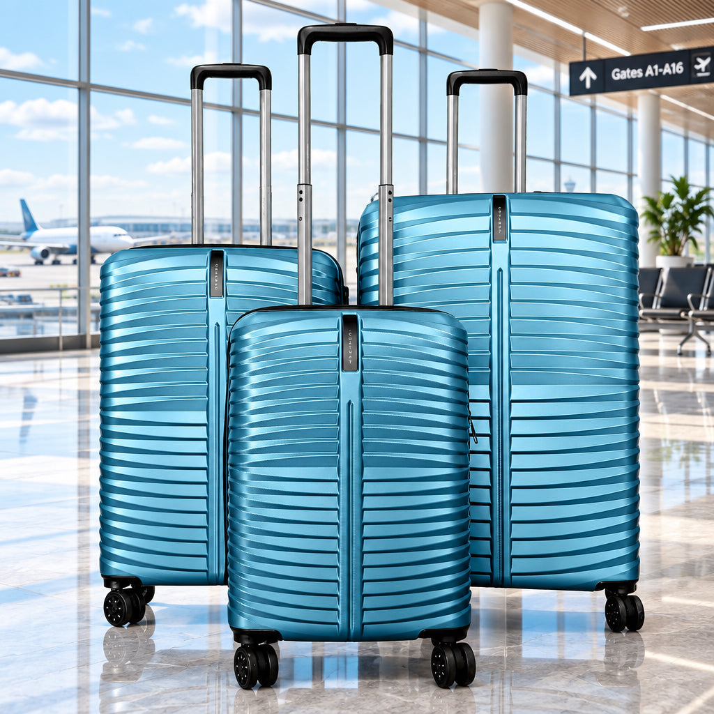3-Piece 20/24/28 Inch Lightweight Hardside Luggage Set with 8-Spinner Wheels