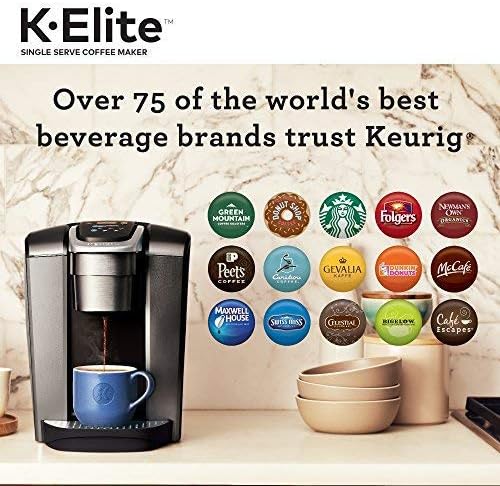 Keurig K-Elite Single Serve K-Cup Pod Coffee Maker, Brushed Slate