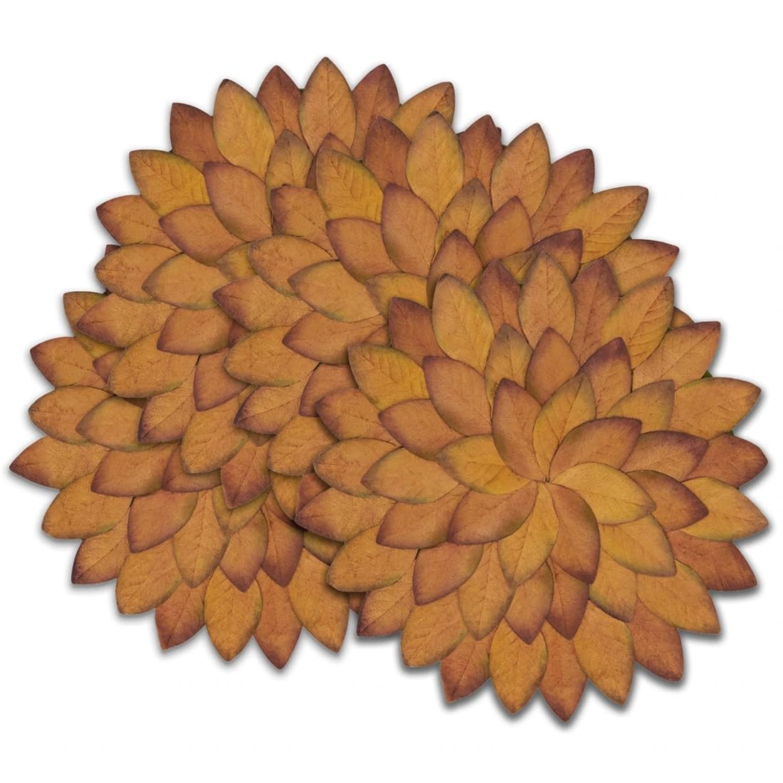 Fennco Styles Harvest Fall Leave Holiday Placemats 15" Round, Set of 4