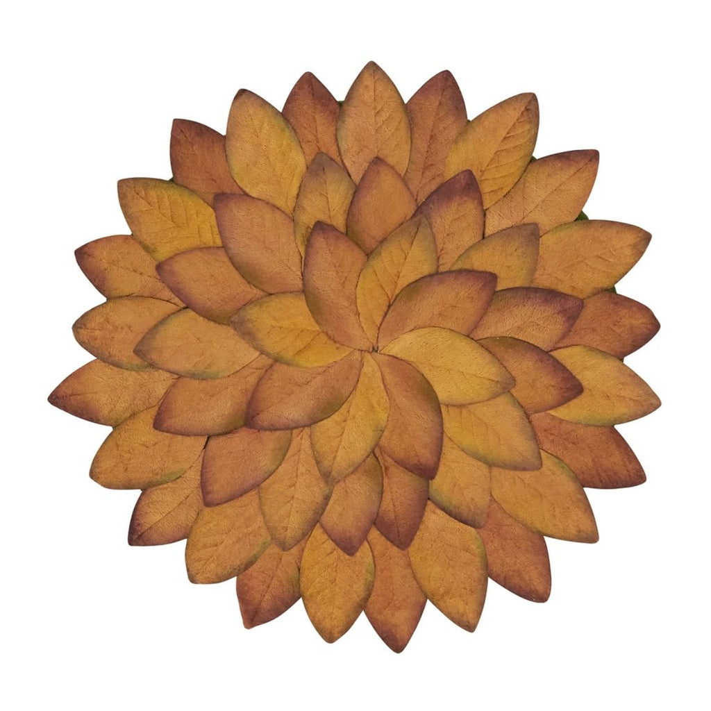 Fennco Styles Harvest Fall Leave Holiday Placemats 15" Round, Set of 4