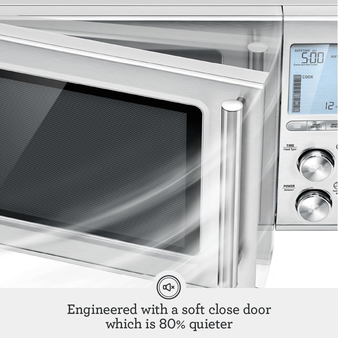 Breville BMO850BSS Smooth Wave Microwave Oven, Brushed Stainless Steel