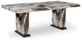 Jeshina - Dining Table - Dark Brown / Beige