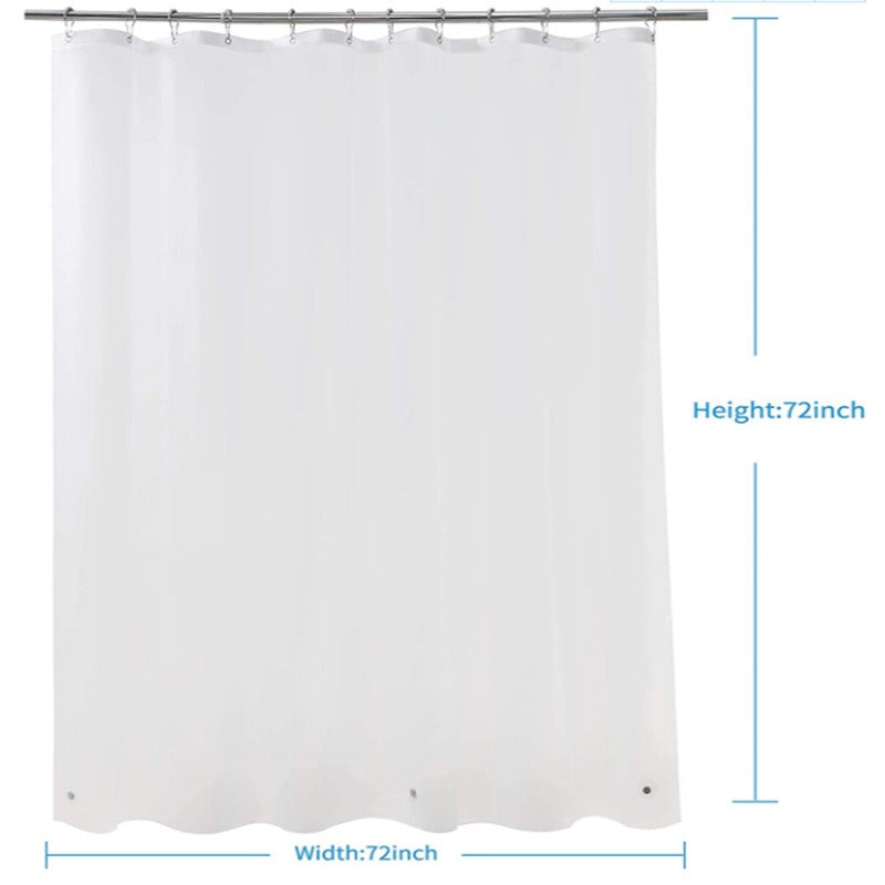 Bathroom Shower Lining Frosted Plastic Extra Long Shower Curtain Liner With Magnet Metal Eyelets Thickened Shower Curtain