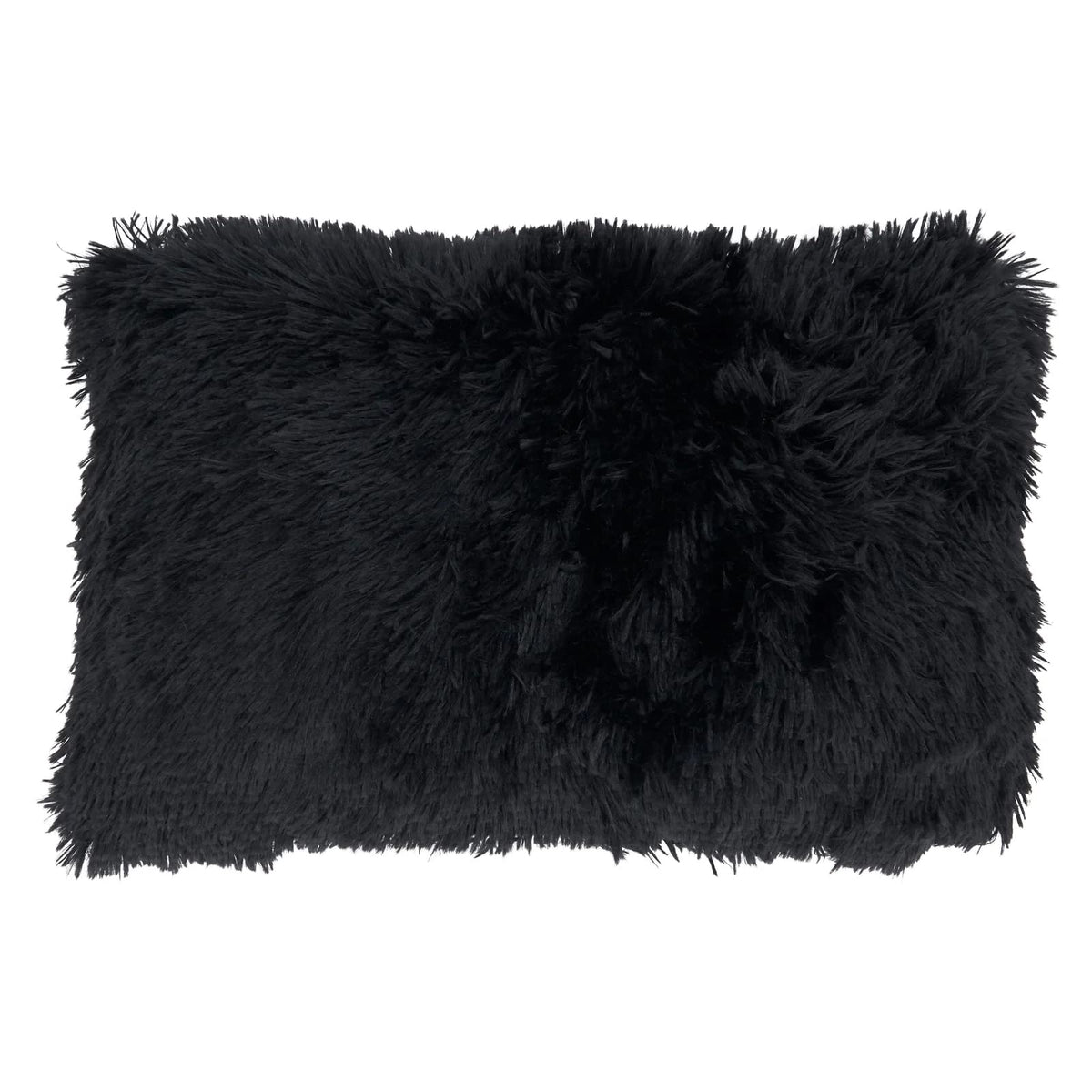 Fennco Styles Classic Faux Fur Decorative Throw Pillow Cover 18 x 18 Inch - Ivory Plush Cushion Case