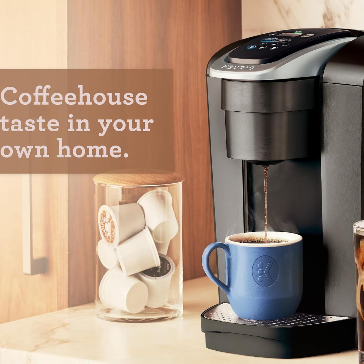 Keurig K-Elite Single Serve K-Cup Pod Coffee Maker, Brushed Slate