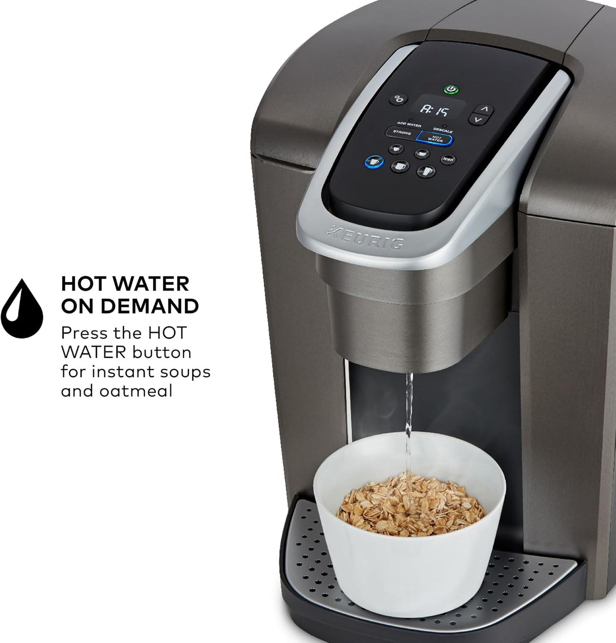 Keurig K-Elite Single Serve K-Cup Pod Coffee Maker, Brushed Slate