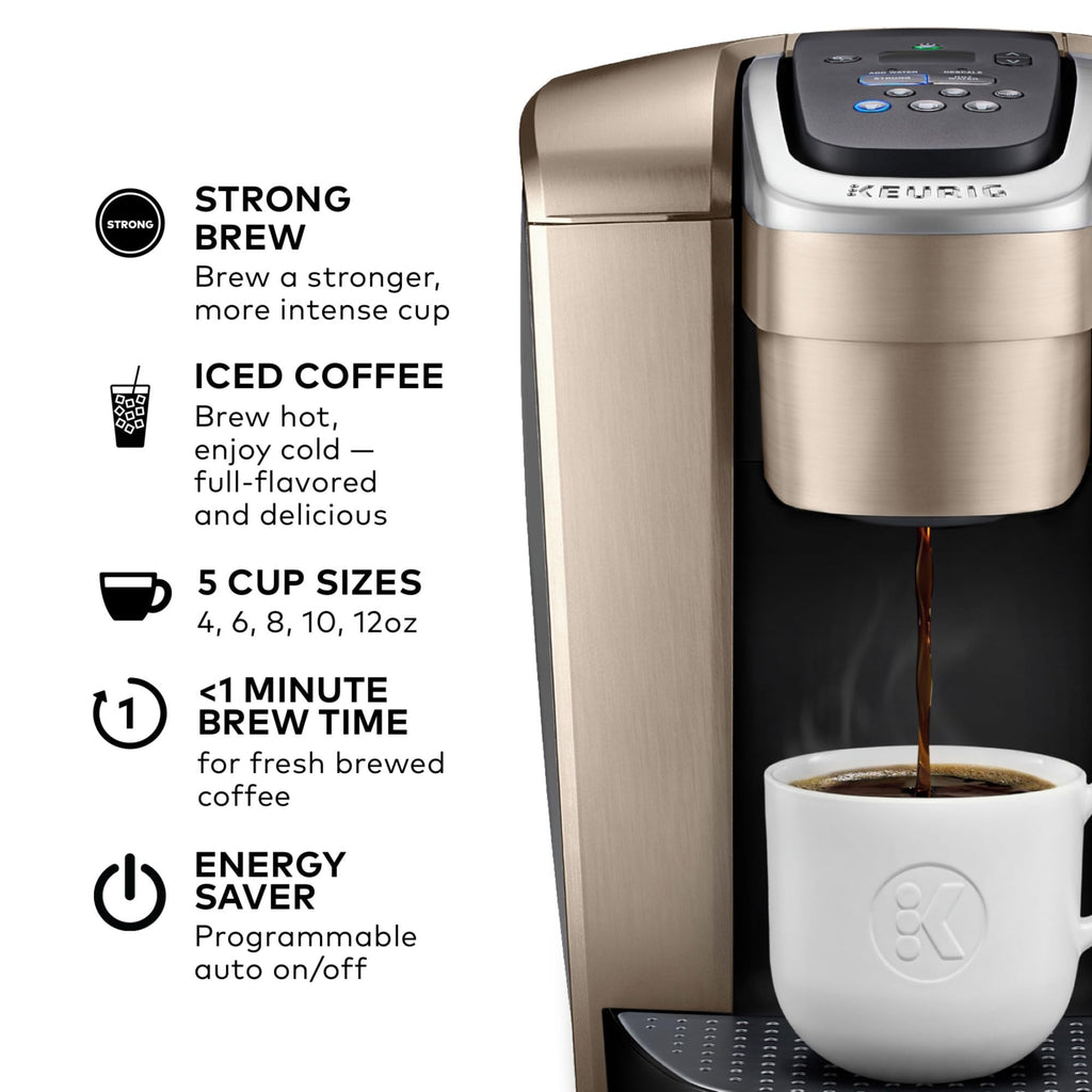 Keurig K-Elite Single Serve K-Cup Pod Coffee Maker, Brushed Slate