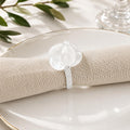 Fennco Styles Brown Gemstone Beaded Napkin Rings, Set of 4 - Handmade Decorative Napkin Holders