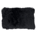 Fennco Styles Classic Faux Fur Decorative Throw Pillow Cover 18 x 18 Inch - Ivory Plush Cushion Case