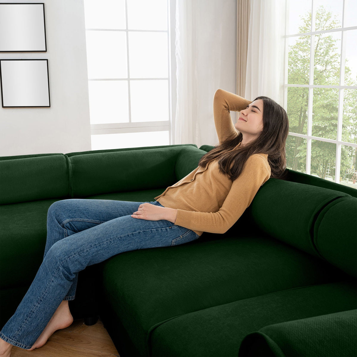 Modern Modular Sectional Sofa With Storag, Contemporary Cylindrical Design