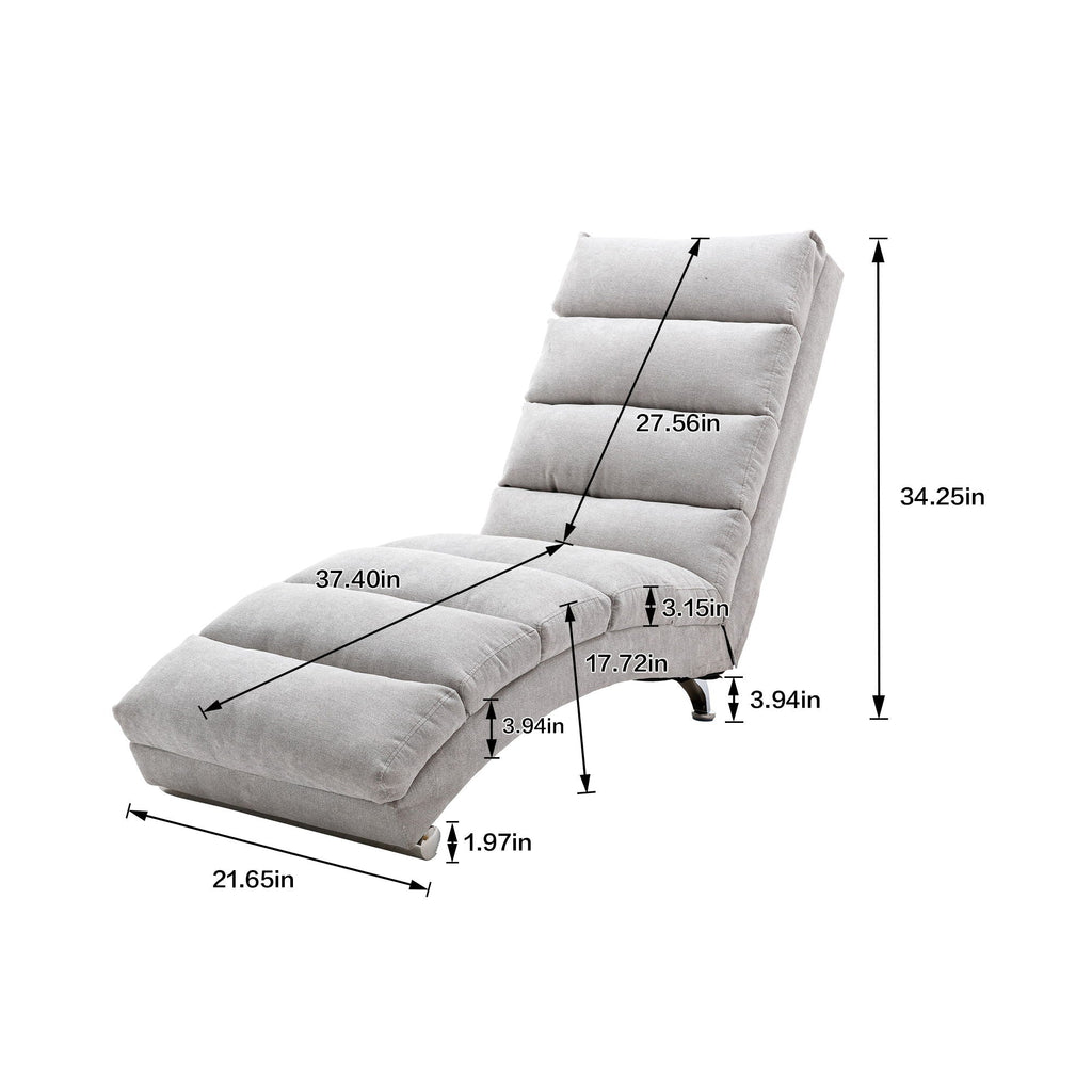 Massage Chaise Lounge Indoor With Remote Control, Ergonomic Electric Massage Lounger