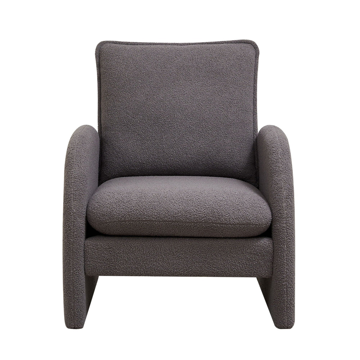 Modern Sherpa Upholstered Accent Chair, Comfortable Living Room Armchair, Lounge Chair For Bedroom, And Office