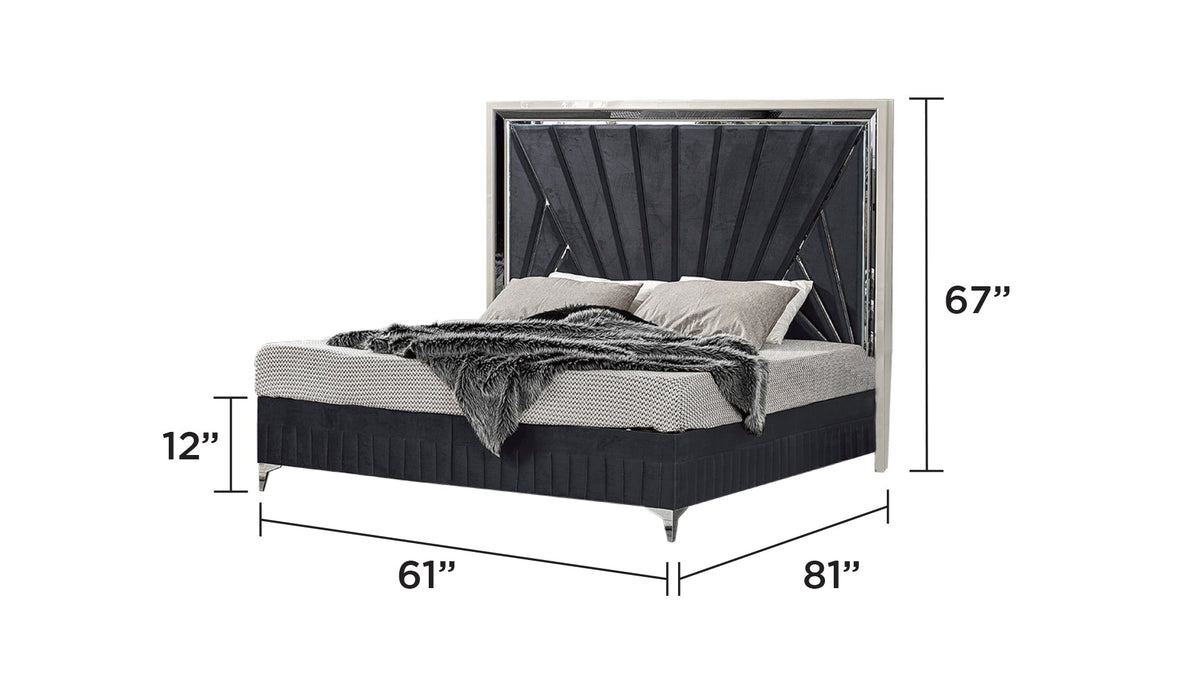Lavita Modern & Contemporary 4 Pc Queen Upholstered Bedroom Set