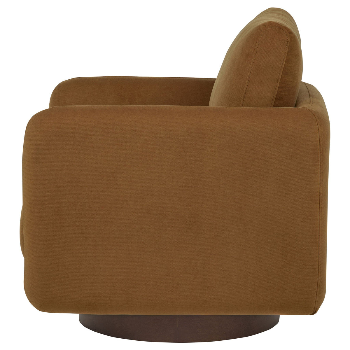 Iris Fabric Upholstered Swivel Accent Chair Rust