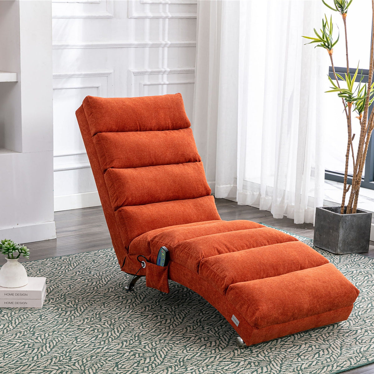Massage Chaise Lounge Indoor With Remote Control, Ergonomic Electric Massage Lounger