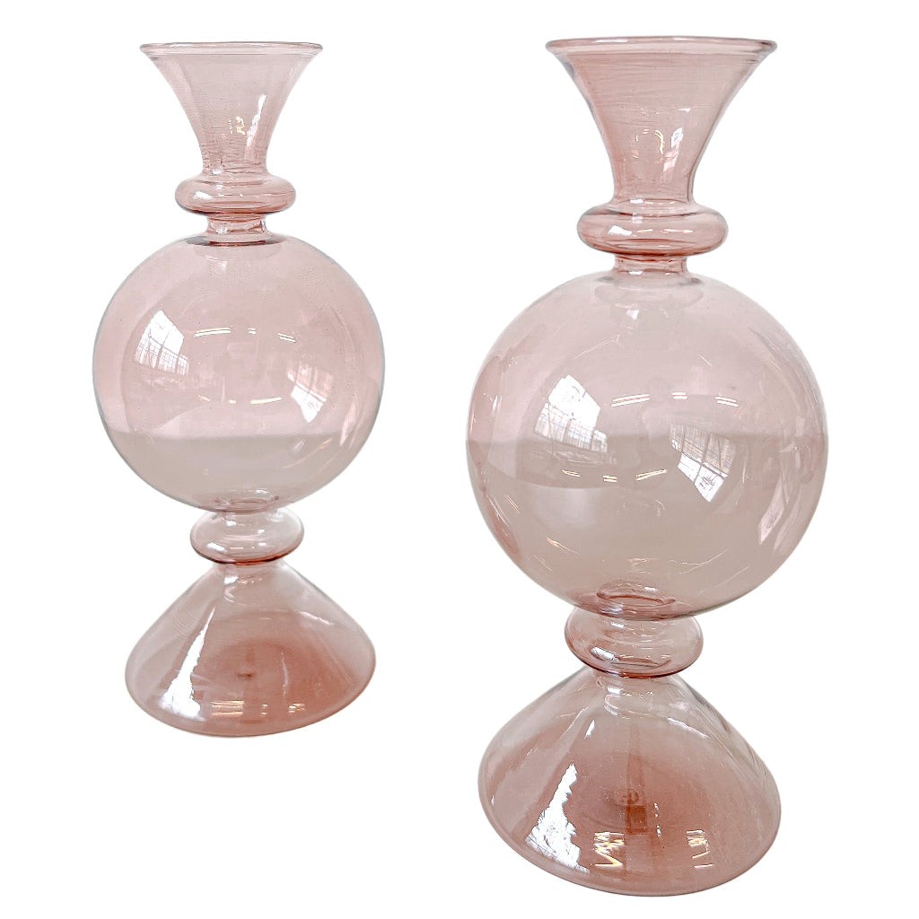 Cherry Blossom Bauble Glass Vases – Pair