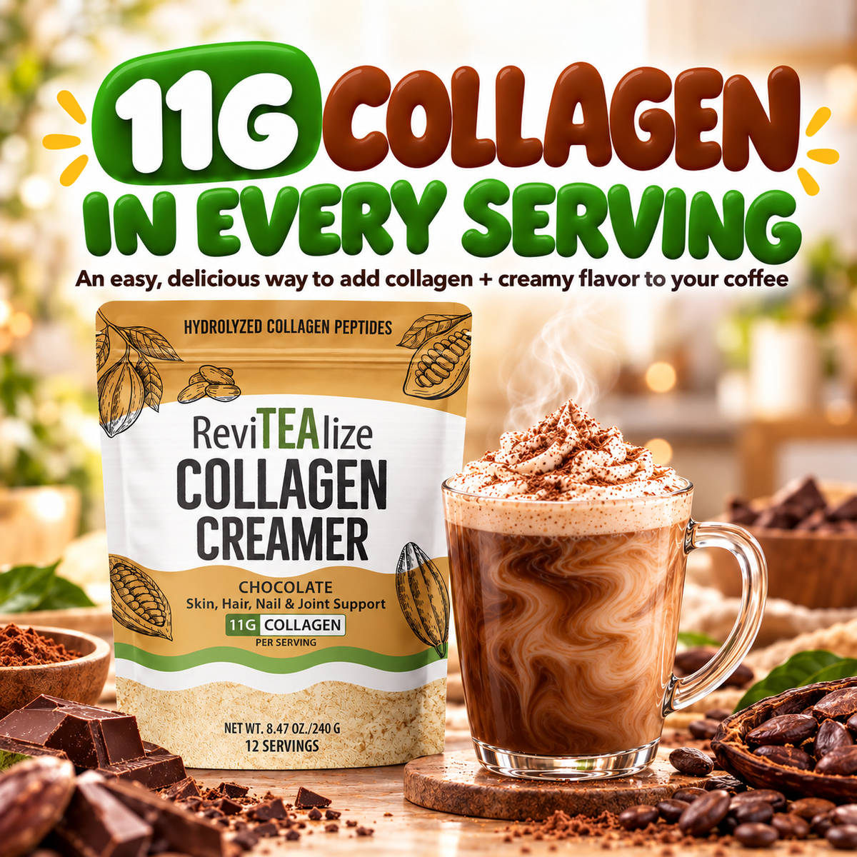 Collagen Protein Creamer - Chocolate
