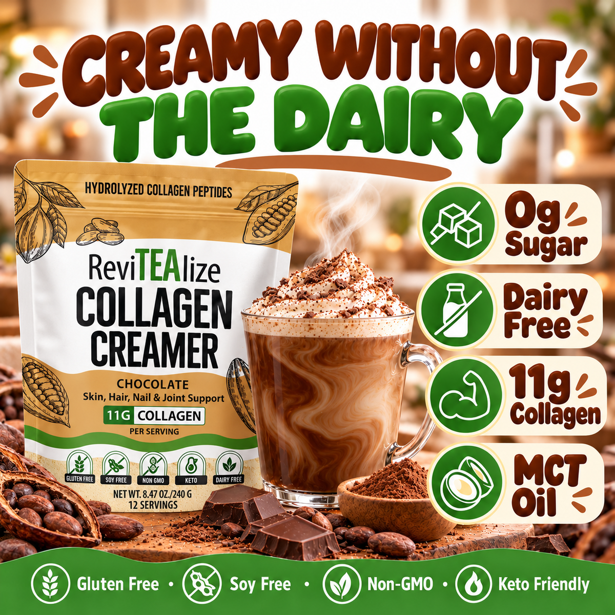 Collagen Protein Creamer - Chocolate
