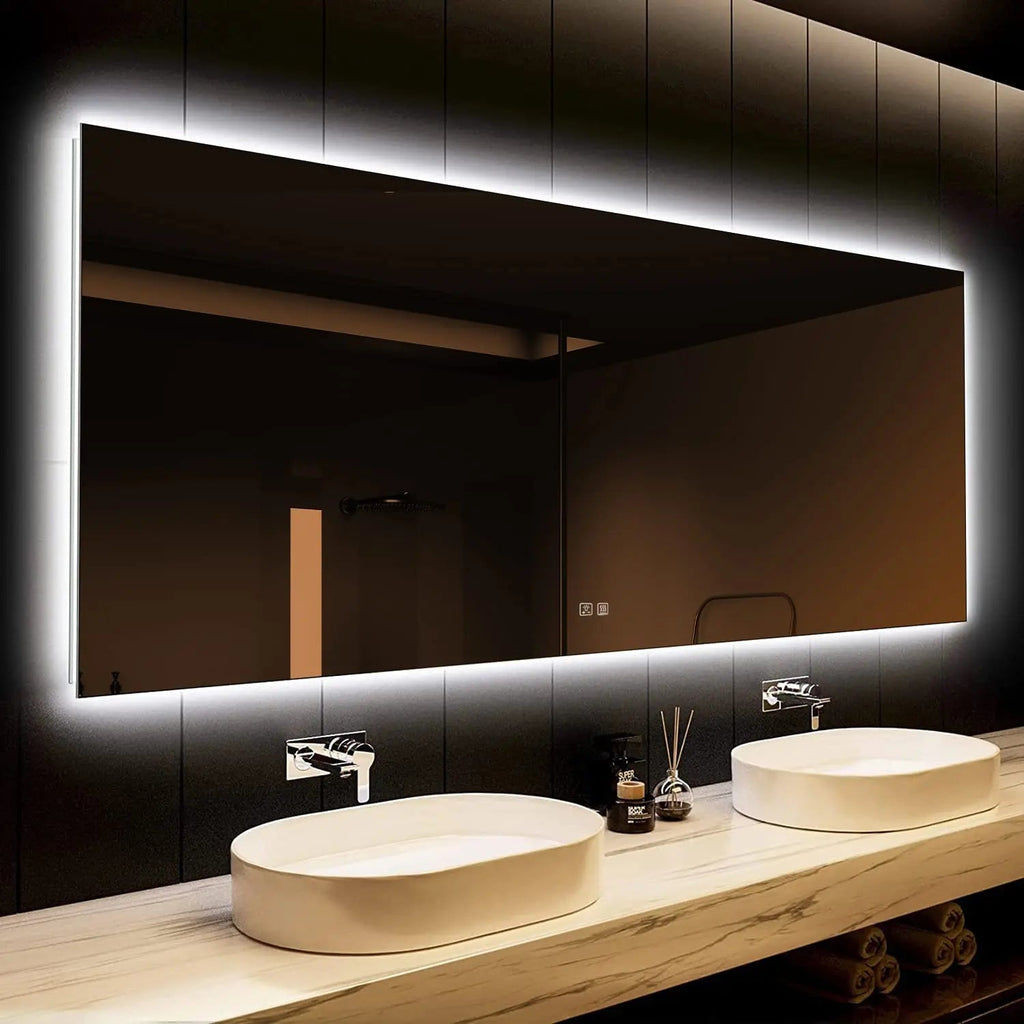 Deluxe Sleek Backlit LED Bathroom Mirror