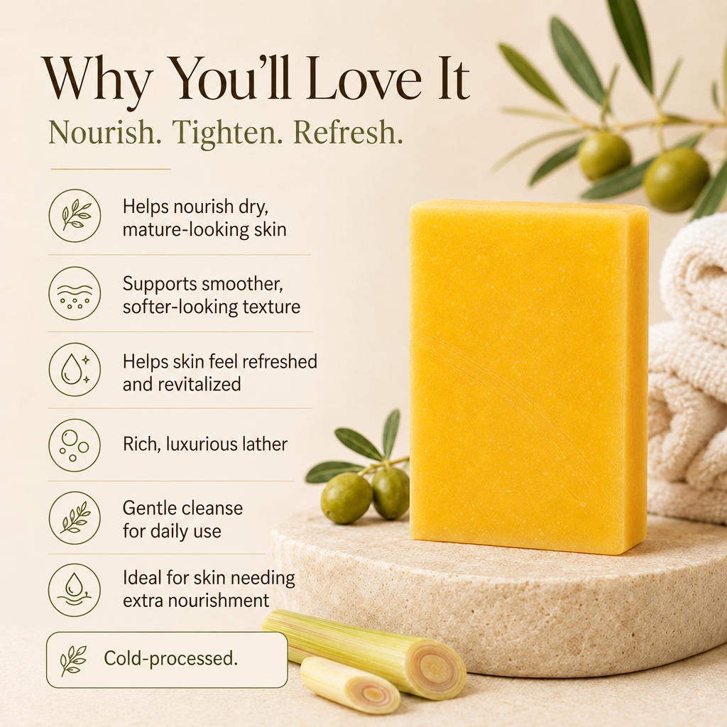 Olive Oil + Lemongrass - Anti-Aging Bar