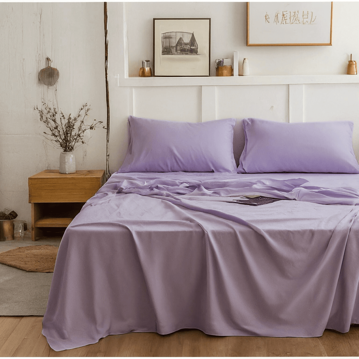 Tache Microfiber Spring Lavender Bed Sheet Set (303-LS-BSS)