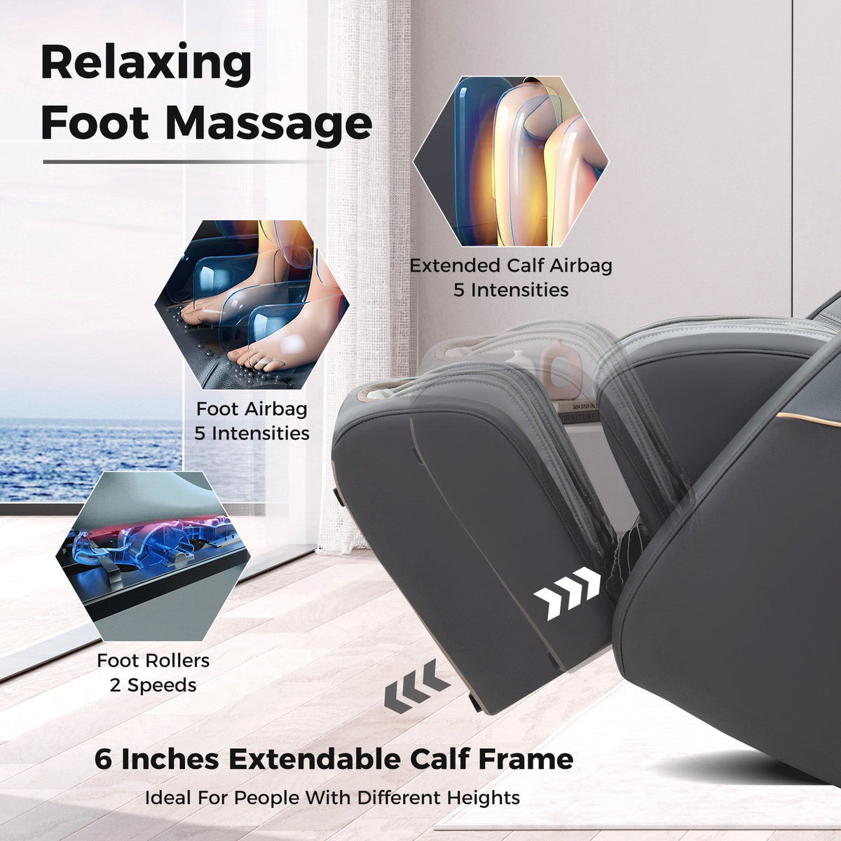 Relaxation 38 - Full Body Massage Chair with Airbags and Heater