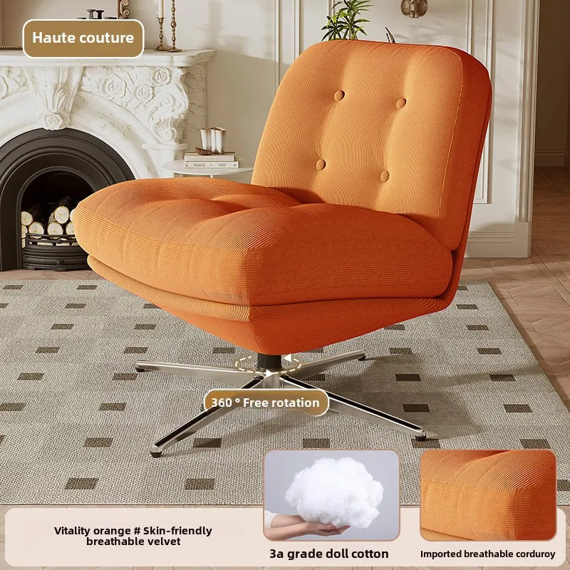 Single sofa chair light luxury medieval Bauhaus living room leisure chair bedroom lazy sofa