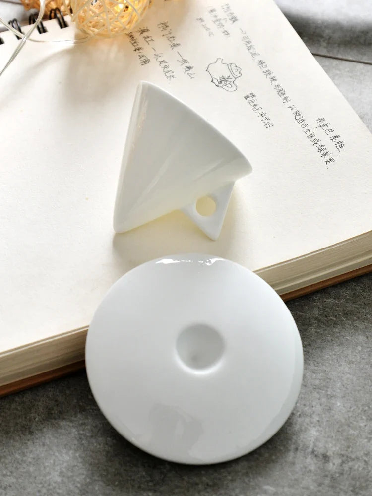 PDQ Bone China Espresso Cup & Saucer with Spoon — Single Small Handgrip Coffee Mug
