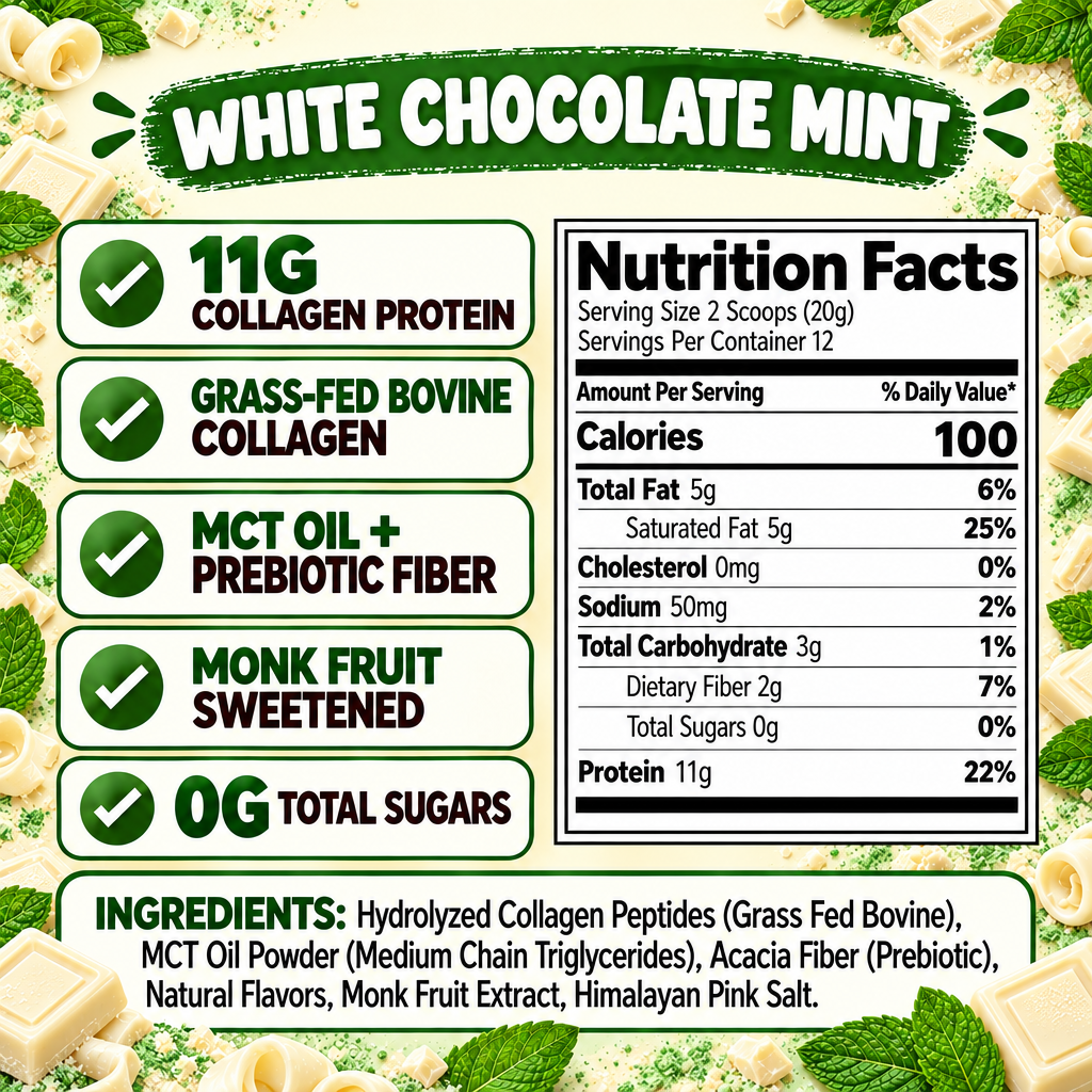 Collagen Protein Creamer - White Chocolate Mint