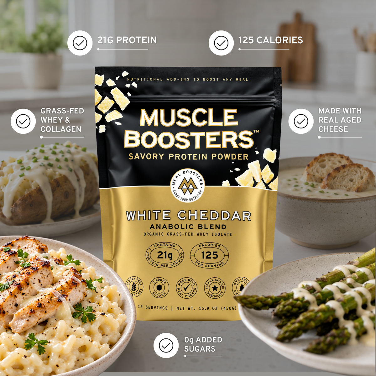 Muscle Boosters White Cheddar - Anabolic Blend