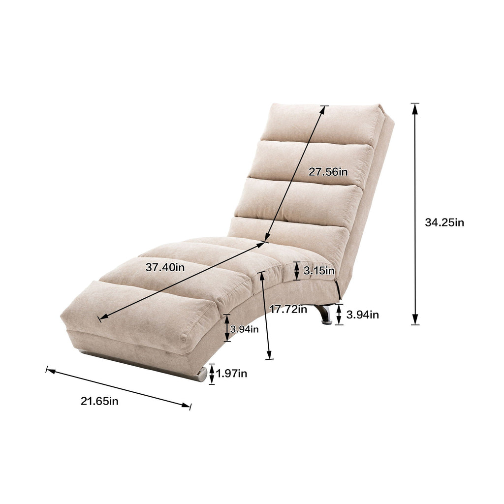 Massage Chaise Lounge Indoor With Remote Control, Ergonomic Electric Massage Lounger