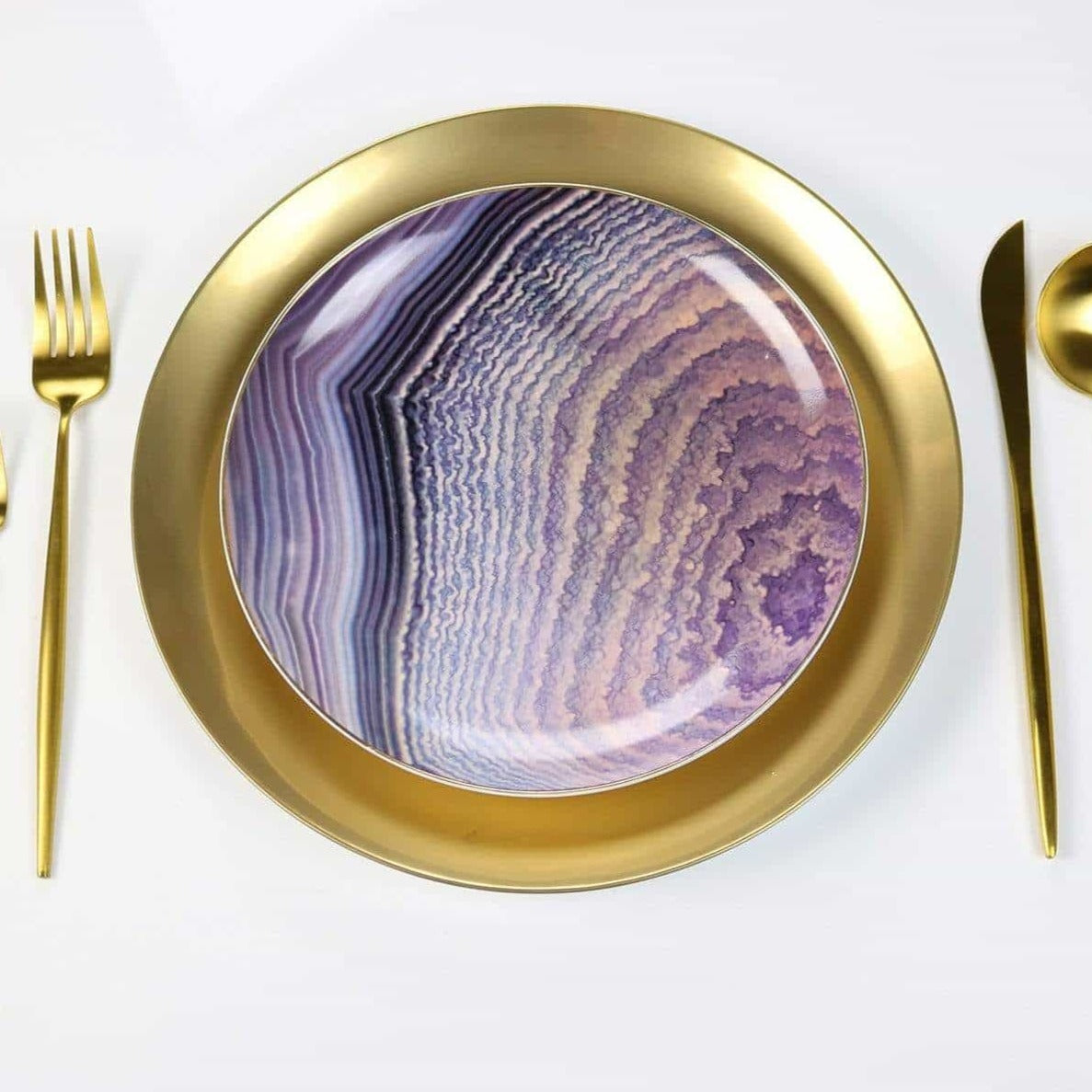 Amethyst Agate Plate-Set of 4