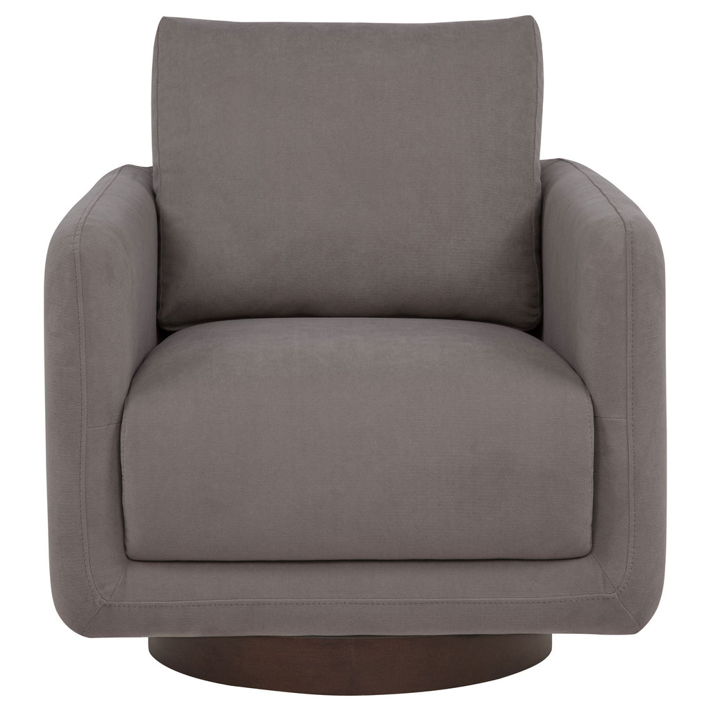 Iris Fabric Upholstered Swivel Accent Chair Stone