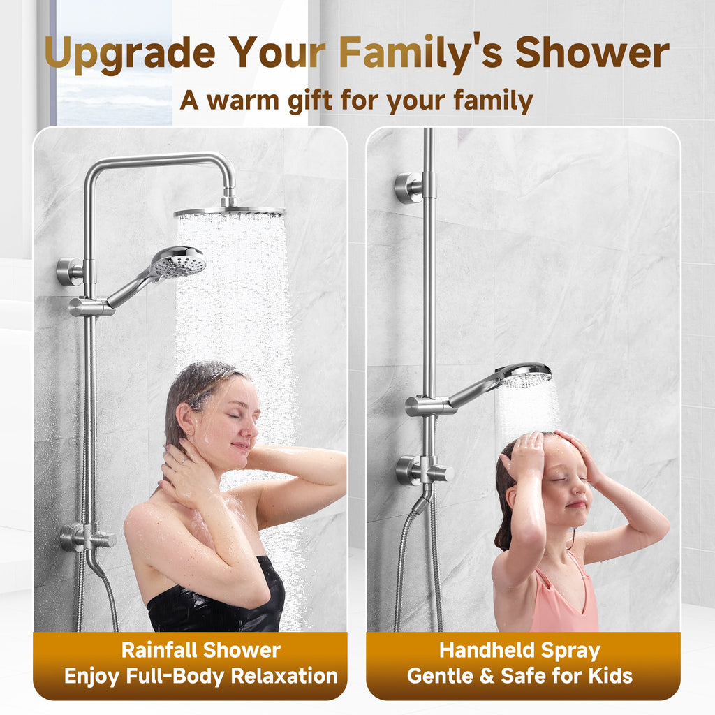 Shower System With Rain shower and Handheld Shower head,Hose