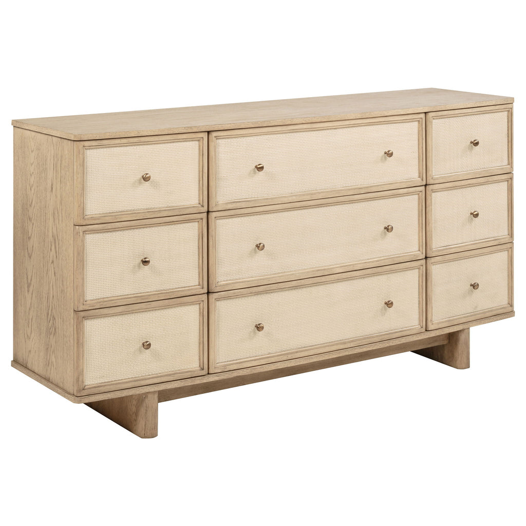 Kailani 4-piece Eastern King Bedroom Set Beige Oak